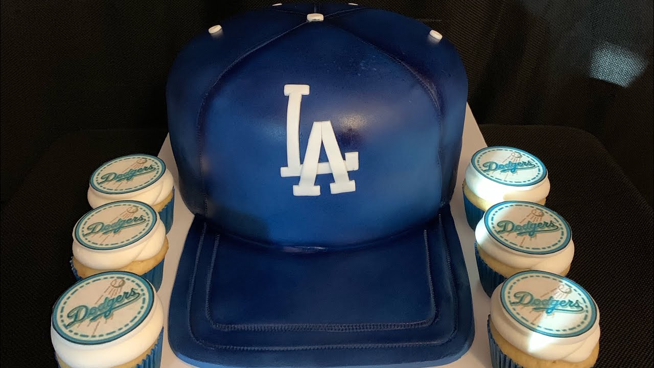 Dodgers Hat Cake ( pastel de gorra de Los dodgers)