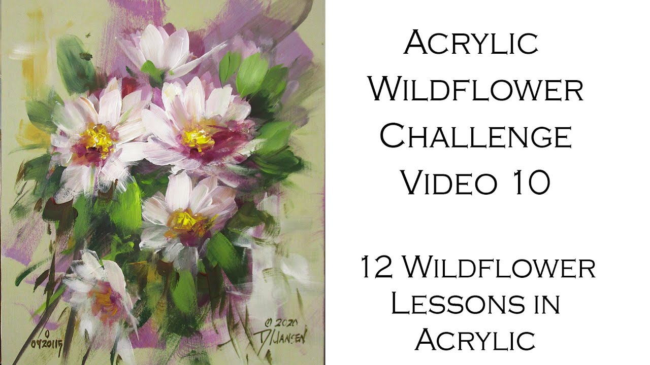 Week 10 Acrylic Wildflower Painting Challenge - Impressionism