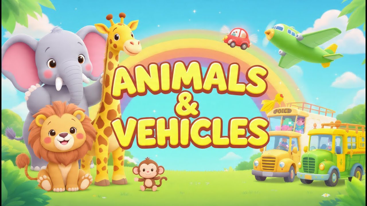 Animals and Vehicles for Kids | Learn Animals & Transport | Preschool Learning