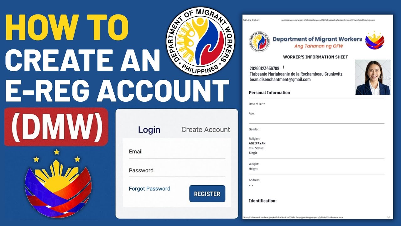 EREG Certificate DMW 2026 | Bagong Website! Paano Kumuha Online Step-by-Step