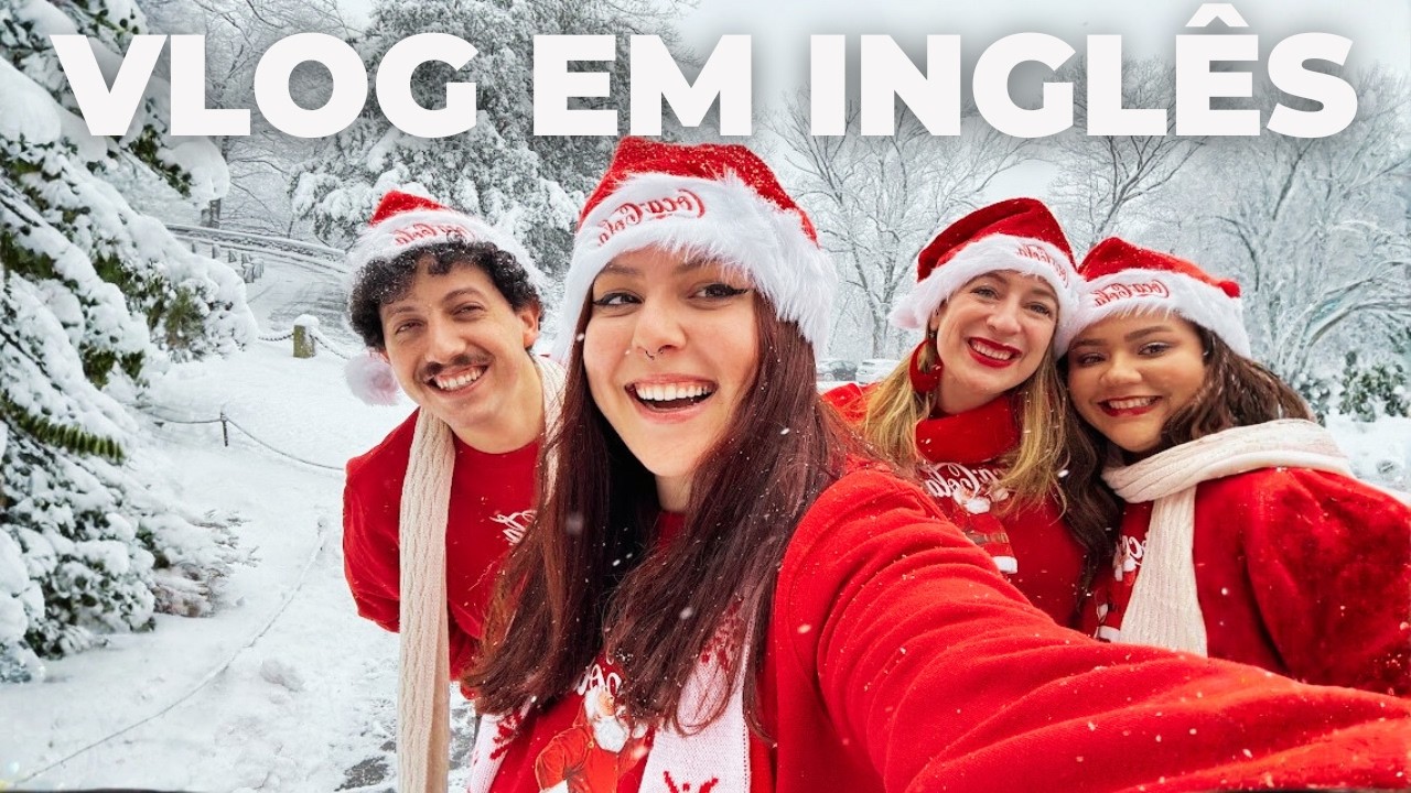 Um dia TODO em INGLÊS trabalhando em NOVA YORK - Campanha de NATAL da COCA-COLA