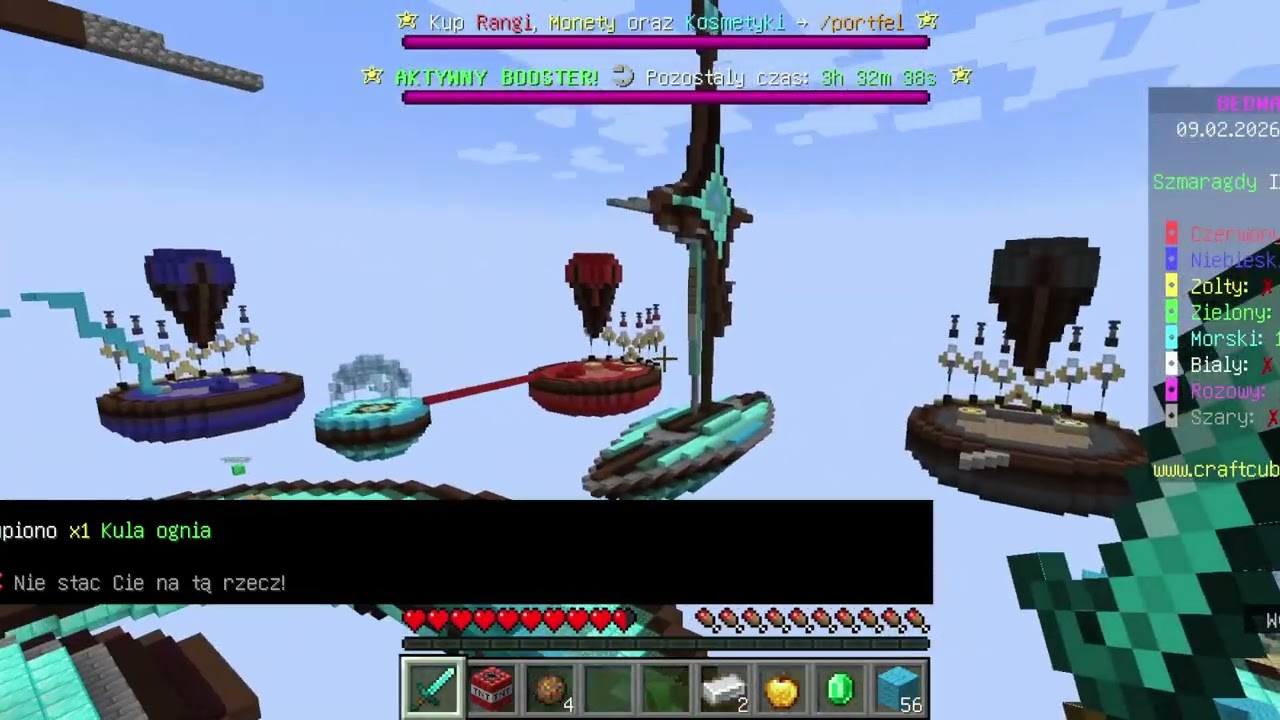 Kolekcjonuję Wygrane - 2 gry z rzędu #minecraft #bedwars #łóżko #craftcube