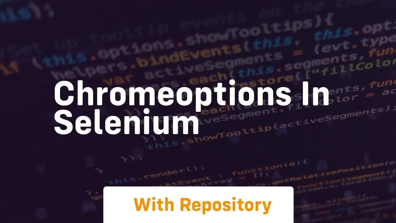 Chromeoptions in selenium