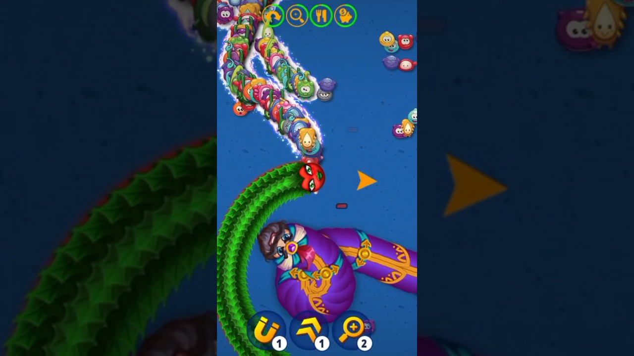 WORMSZONE.IO | GIANT SLITHER SNAKE TOP 01 / Epic Worms Zone Best Gameplay | Worm The Smasher