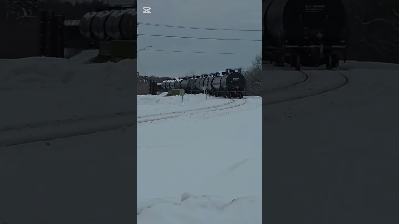The Thompson Train HBR Leaving The Pas Train numbers 2606 6004 5000 on February th10 2026