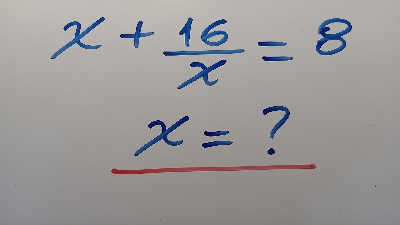 ►Hallar X en esta Interesante Ecuación...¿