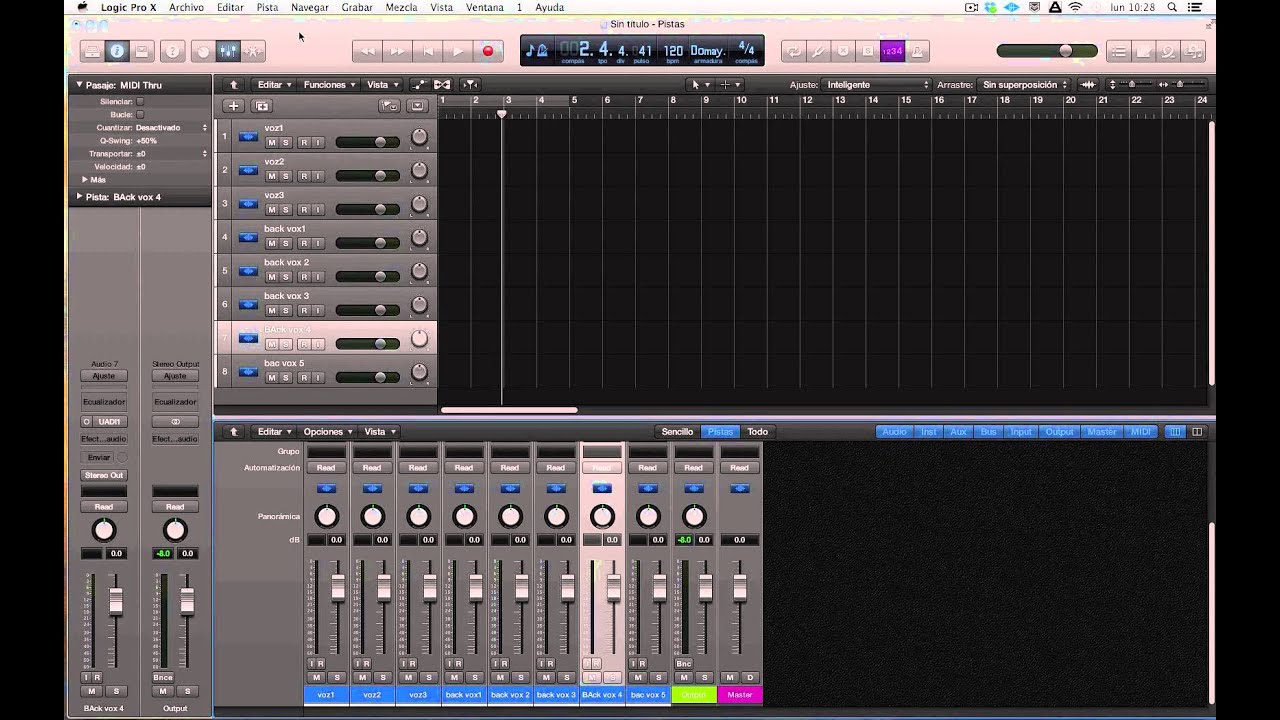 Logic Pro X: Automatiza tus canales auxiliares.