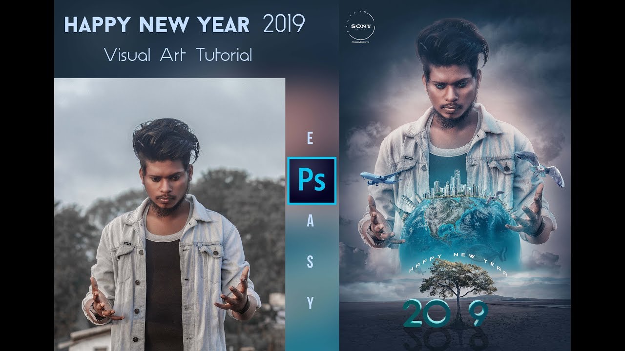 New Year 2019 Editing // Photoshop New Year Manipulation // By Sony Jackson