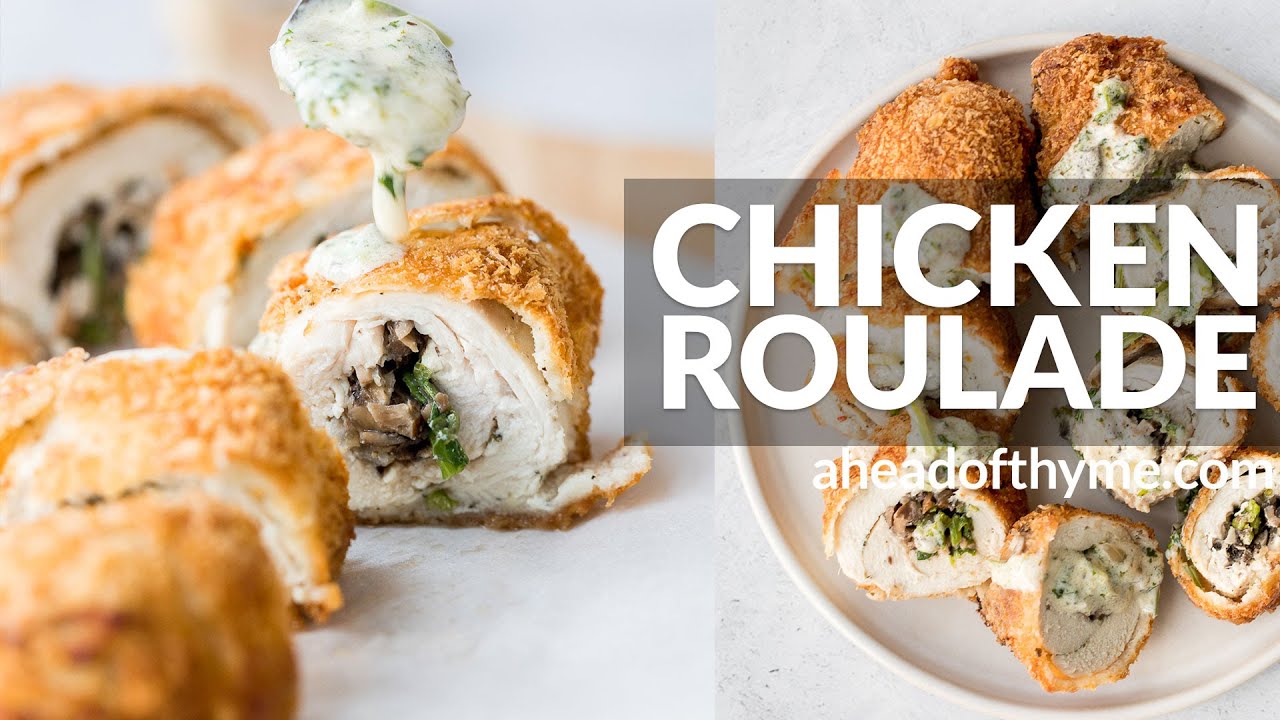 Chicken Roulade with Spinach and Mushooms