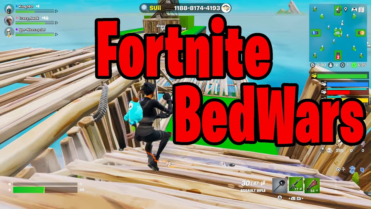Fortnite Bedwars Victory 😴 Gameplay PS5 🎮