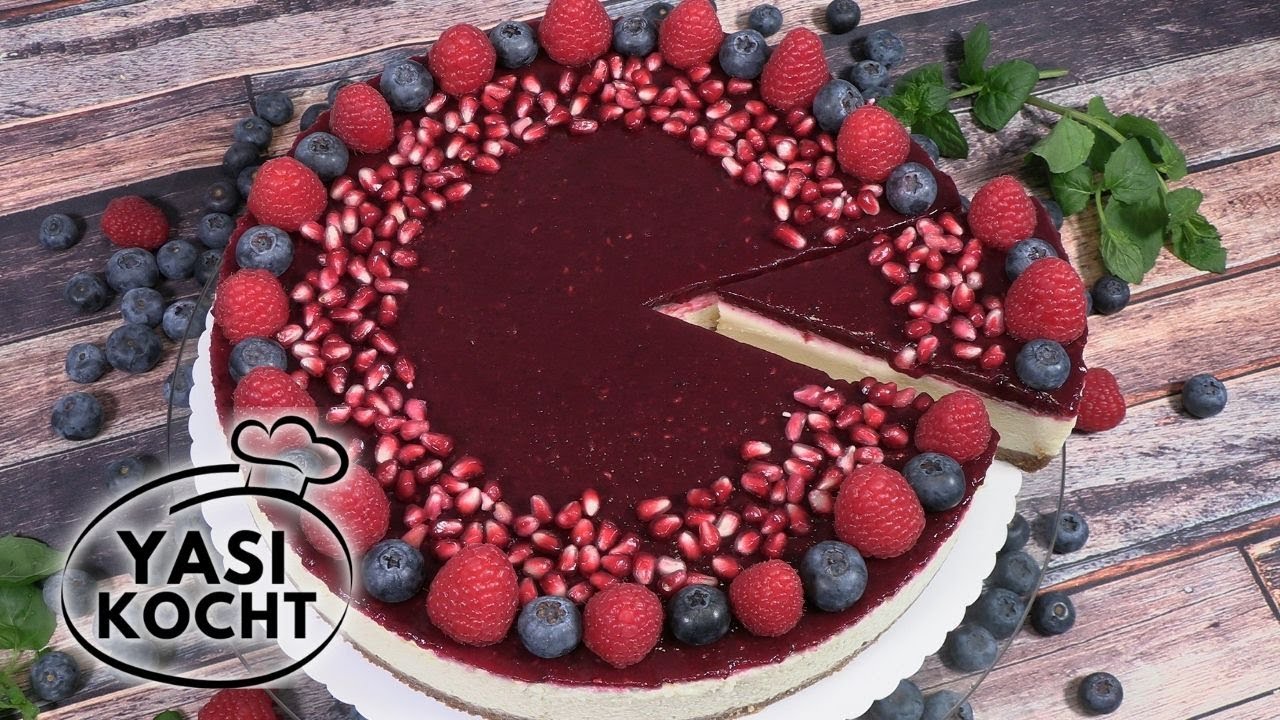 New York Cheesecake | Käsekuchen mit Beeren | Beeren Cheesecake | Yasi Kocht | Folge 98