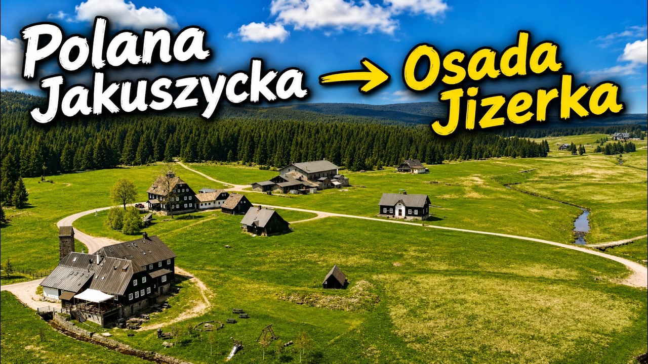 Trasa rowerowa. Polana Jakuszycka - stacja turystyczna Orle- osada Jizerka. Góry Izerskie.