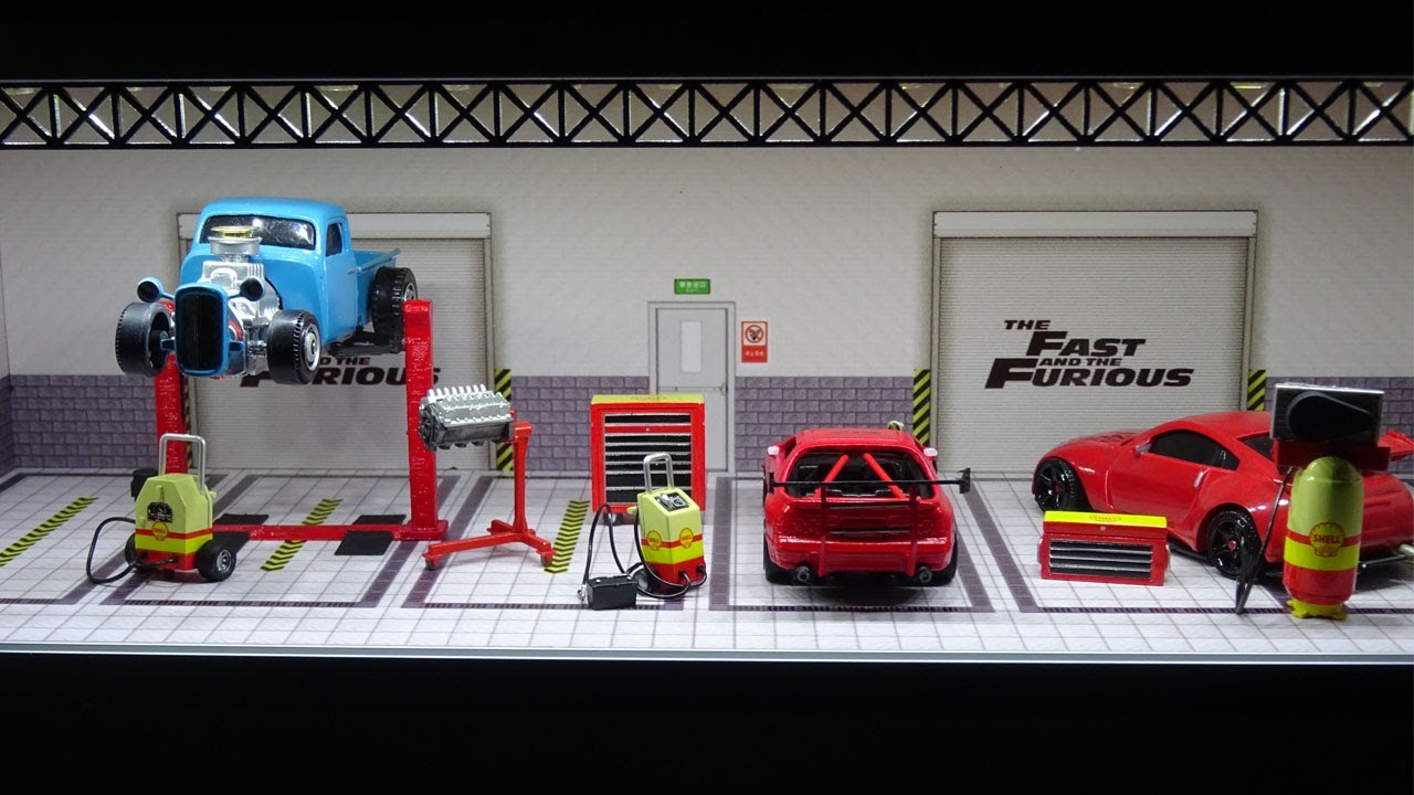 Herramientas de taller 1/64 diorama hot wheels