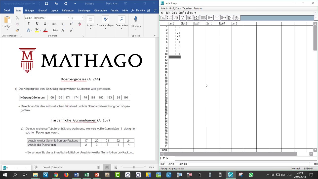 CASIO Classpad II - Statistik - Mathago