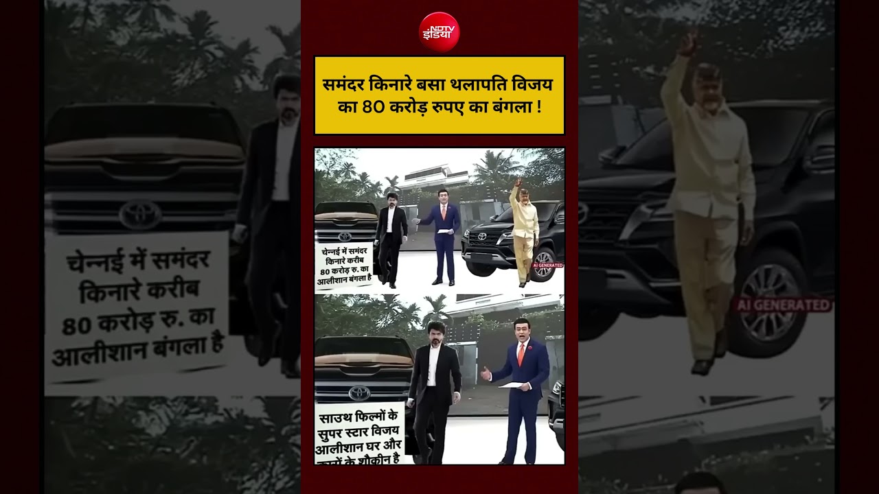 समंदर किनारे बसा थलापति विजय का 80 करोड़ रुपए का बंगला ! #shorts #viralvideo #viral #ndtvindia