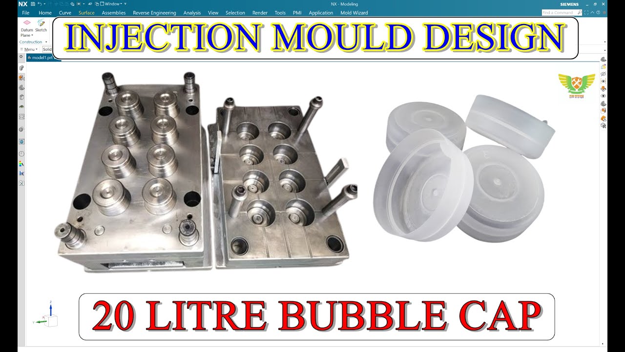 BUBBLE CAP 20 LITRE BOTTLE MOLD DESIGN | 20 LITER BUBBLE CAP MOULD #cimdesignsolution #moulddesign