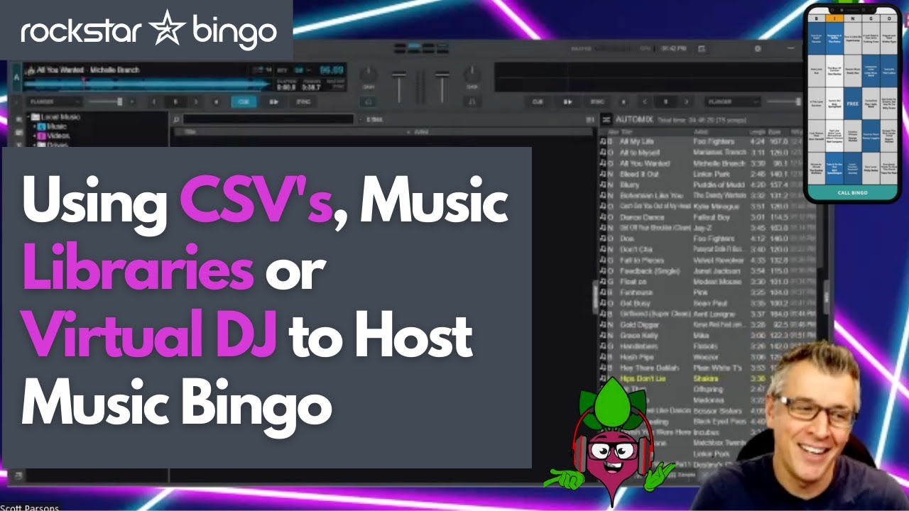 How to Host Music Bingo with Your Music Library, a CSV File or Virtual DJ!