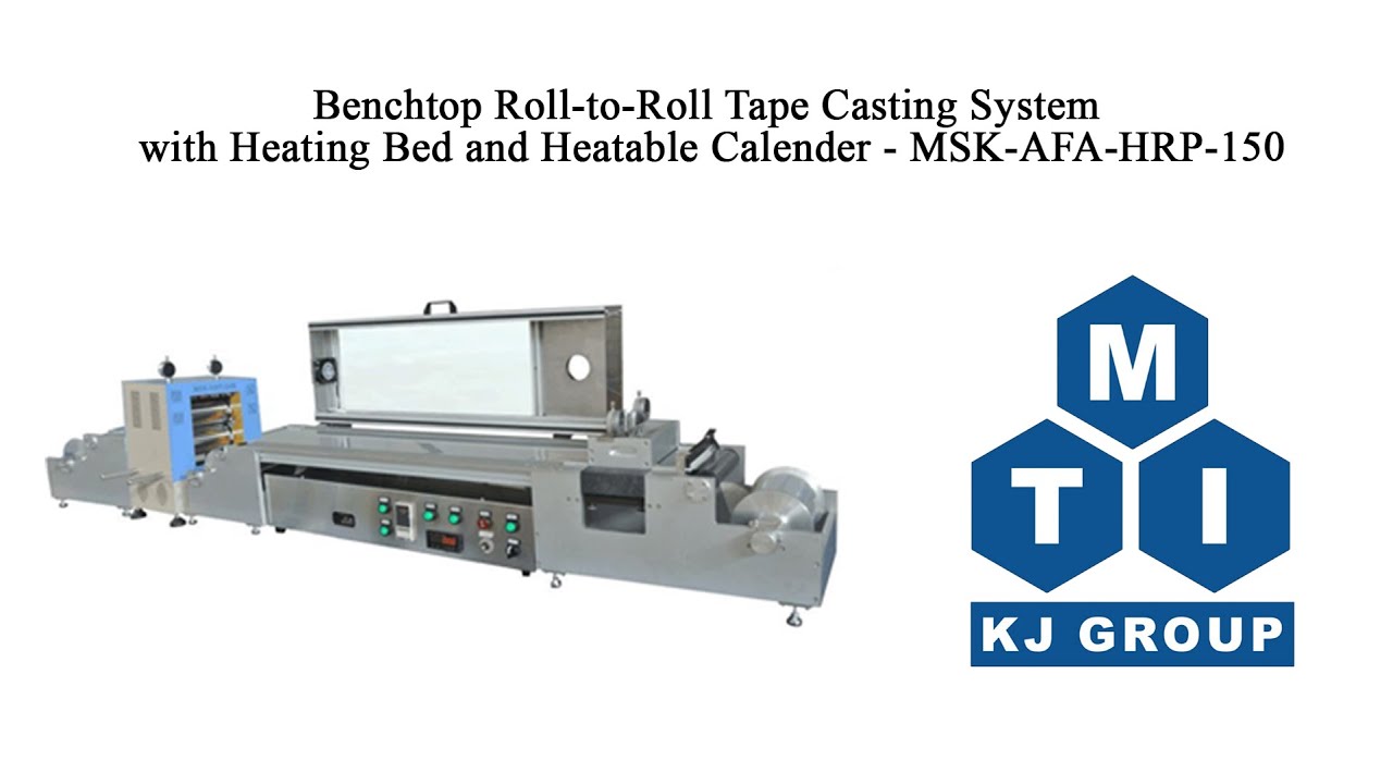 Benchtop Roll-to-Roll Tape Casting System with Heating Bed and Heatable Calender - MSK-AFA-HRP-150
