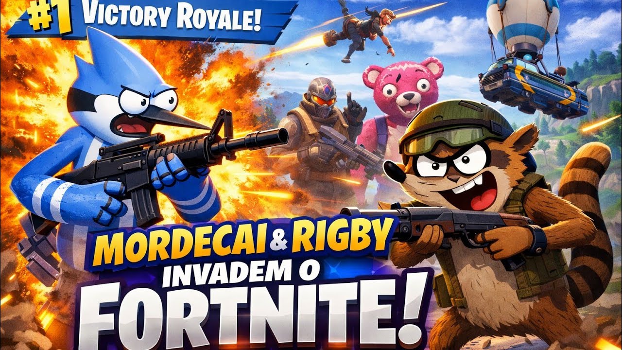 Fortnite jogando de mordecai