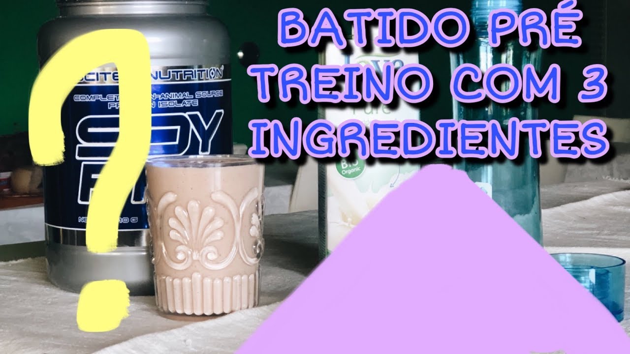 BATIDO PR&Eacute; TREINO C/3 INGREDIENTES | @Carolinagomesdasilva #Gocarol // RECEITA VEGAN