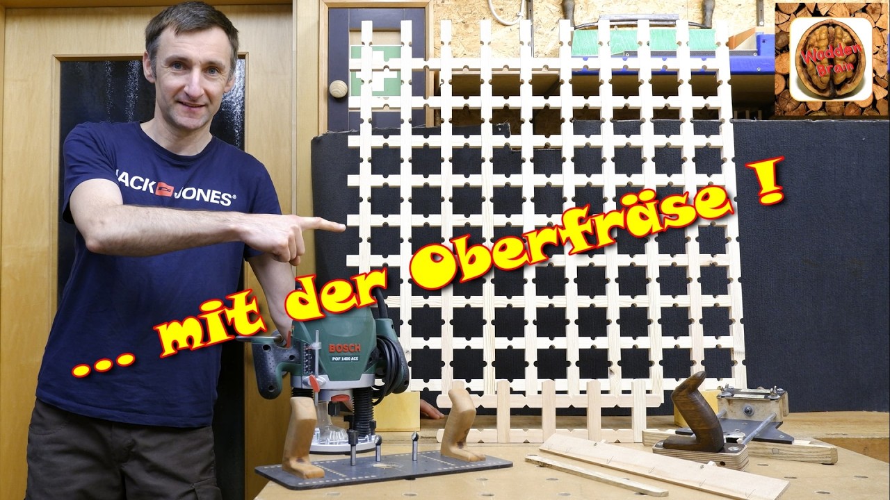 Holzgitter fräsen💫 mit der Oberfräse. Ein Holzgitter als Sichtschutz🙈 oder Rankhilfe für den Garten.