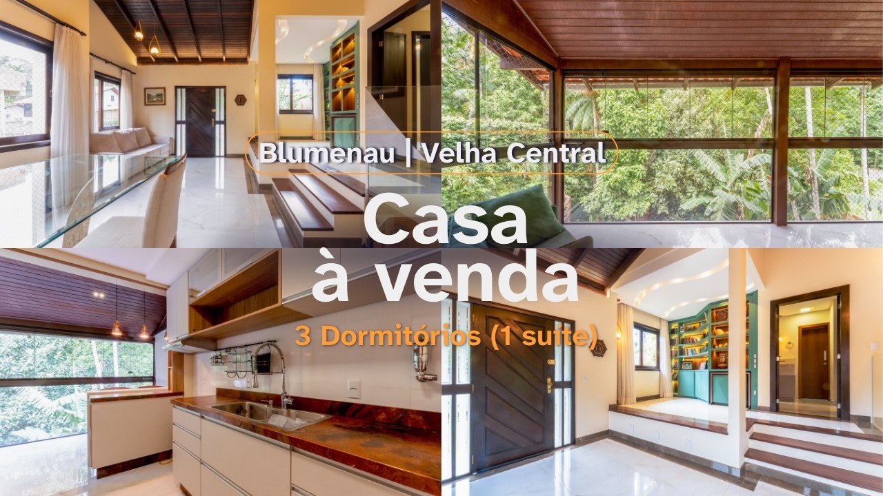 Casa à venda com 3 dormitório (1 suíte), 220 m² no bairro Velha Central em Blumenau/SC