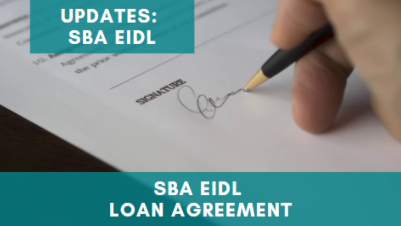 STIMULUS &ndash; SBA EIDL AGREEMENT Small Business Administration Economic Injury Disaster Loan Agreement