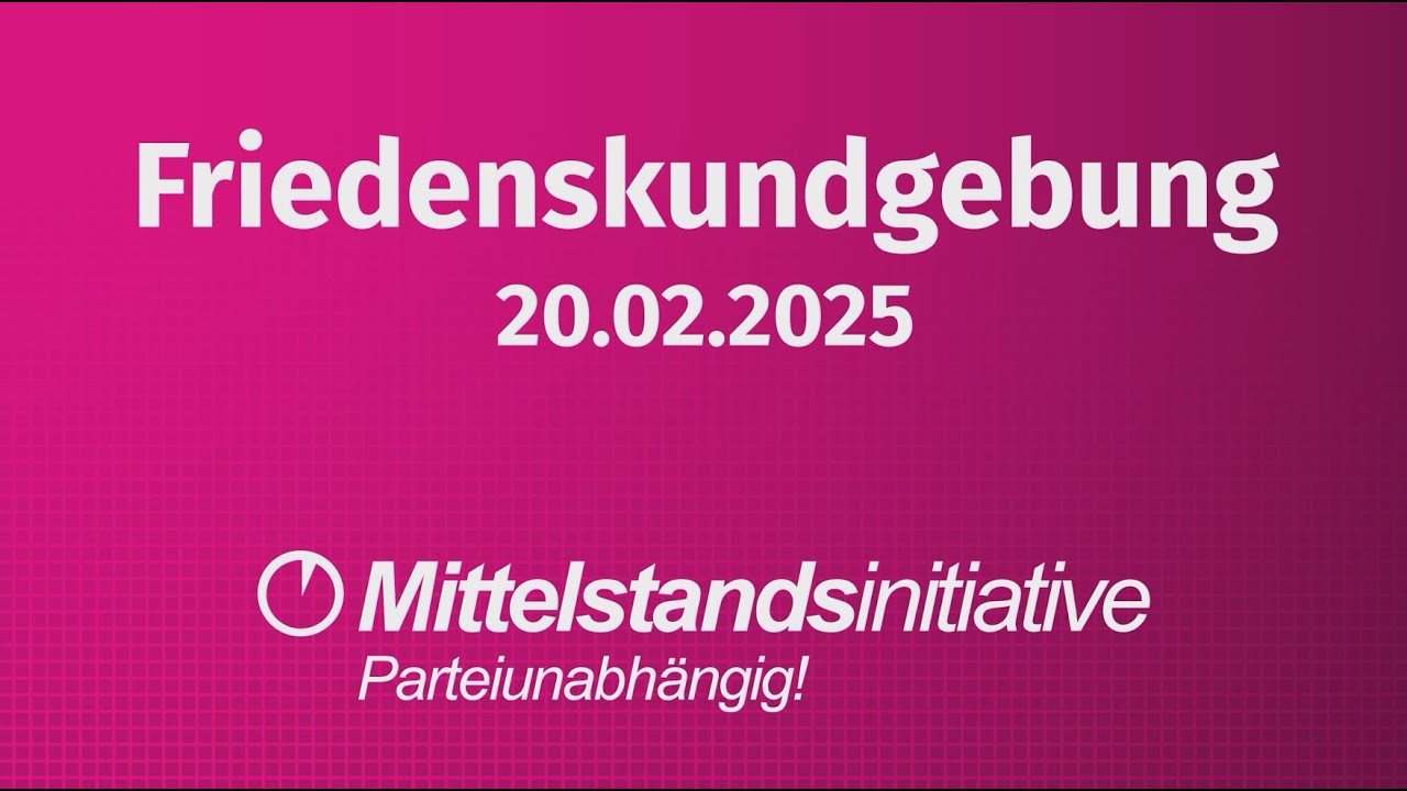 Friedenskundgebung 20.02.2025 | Mittelstandsinitiative Brandenburg