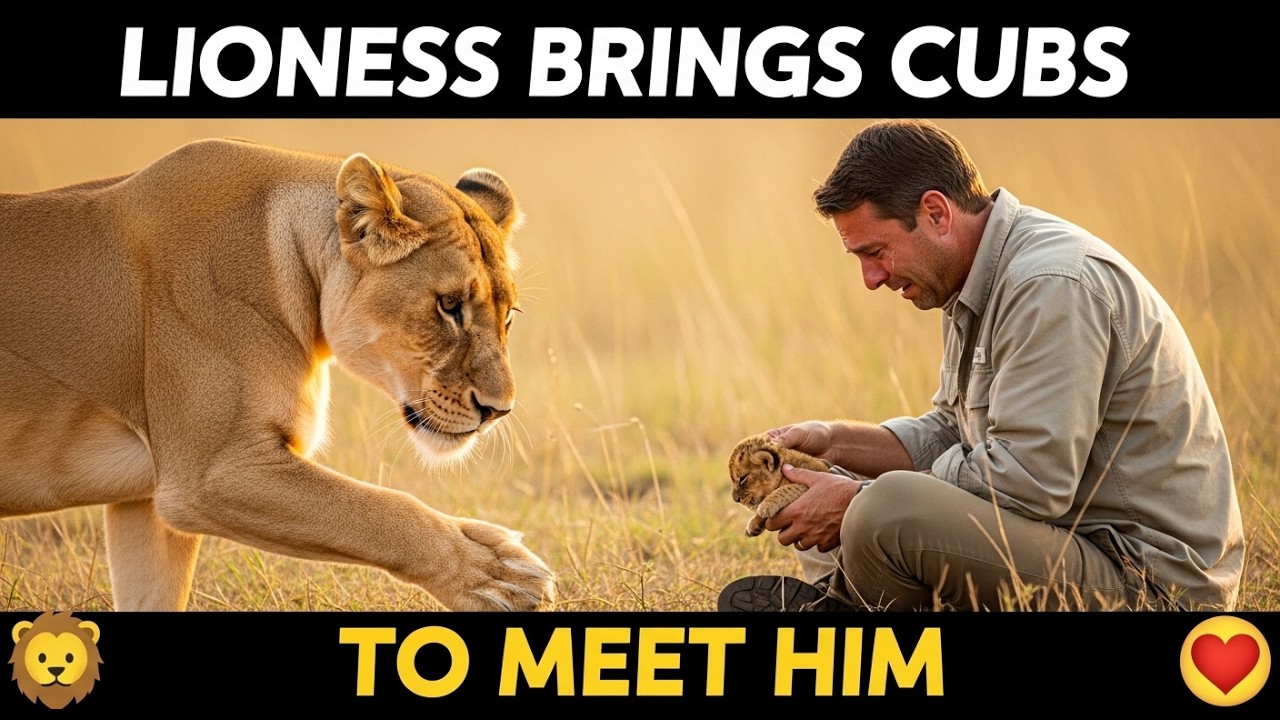 Wild Lioness Brings Her Newborn Cubs to Meet THIS Man 🦁💛 (Ultimate Trust)