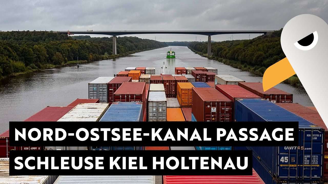 Passage Nord-Ostsee-Kanal 🚢 Schleuse Kiel-Holtenau ⚓️ Reise mit einem Containerschiff (Gerda 03)