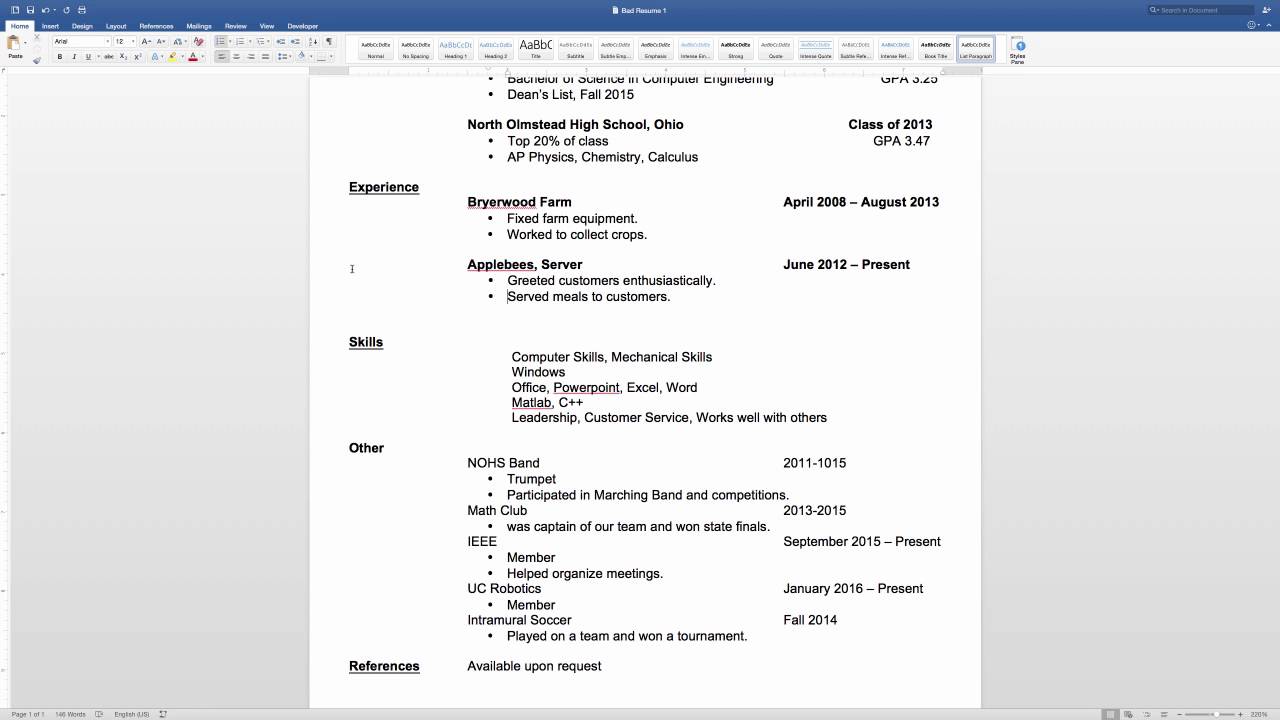 Introduction to Co-op - Common Resume Mistakes (University of Cincinnati)