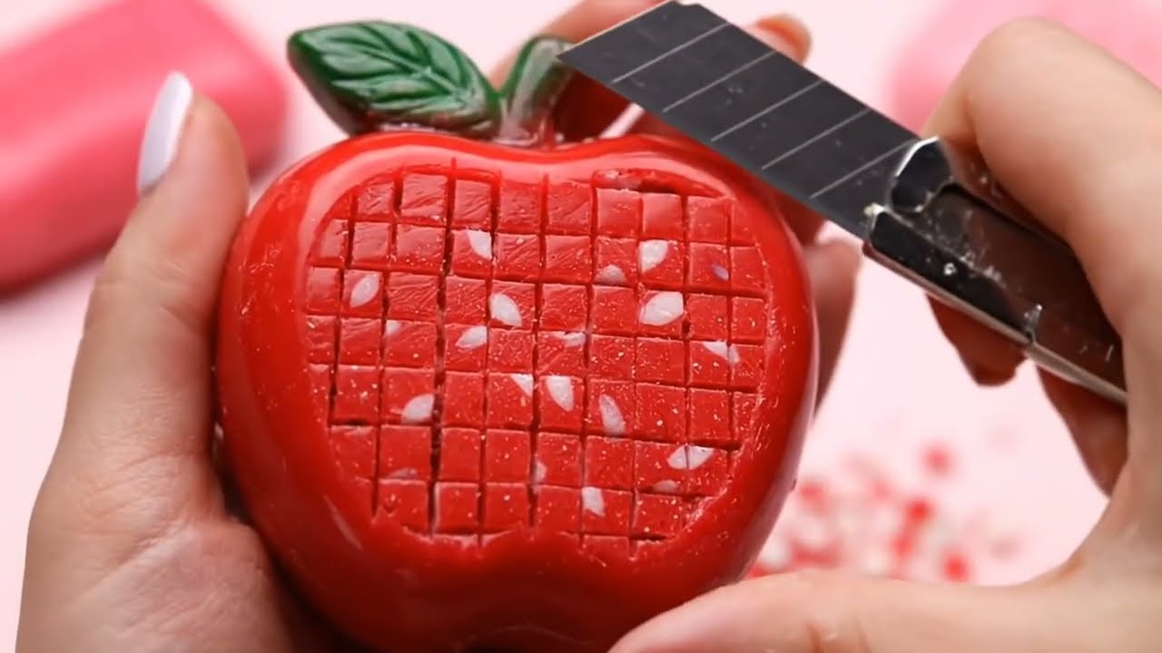 Ultimate Fruit Soap Cutting ASMR  🔪 🍉🍓🍍🥭🍌🥝🍐🍈🍇🍋🍎🍊🥥 | Satisfying Tiny Cube Cuts Compilation