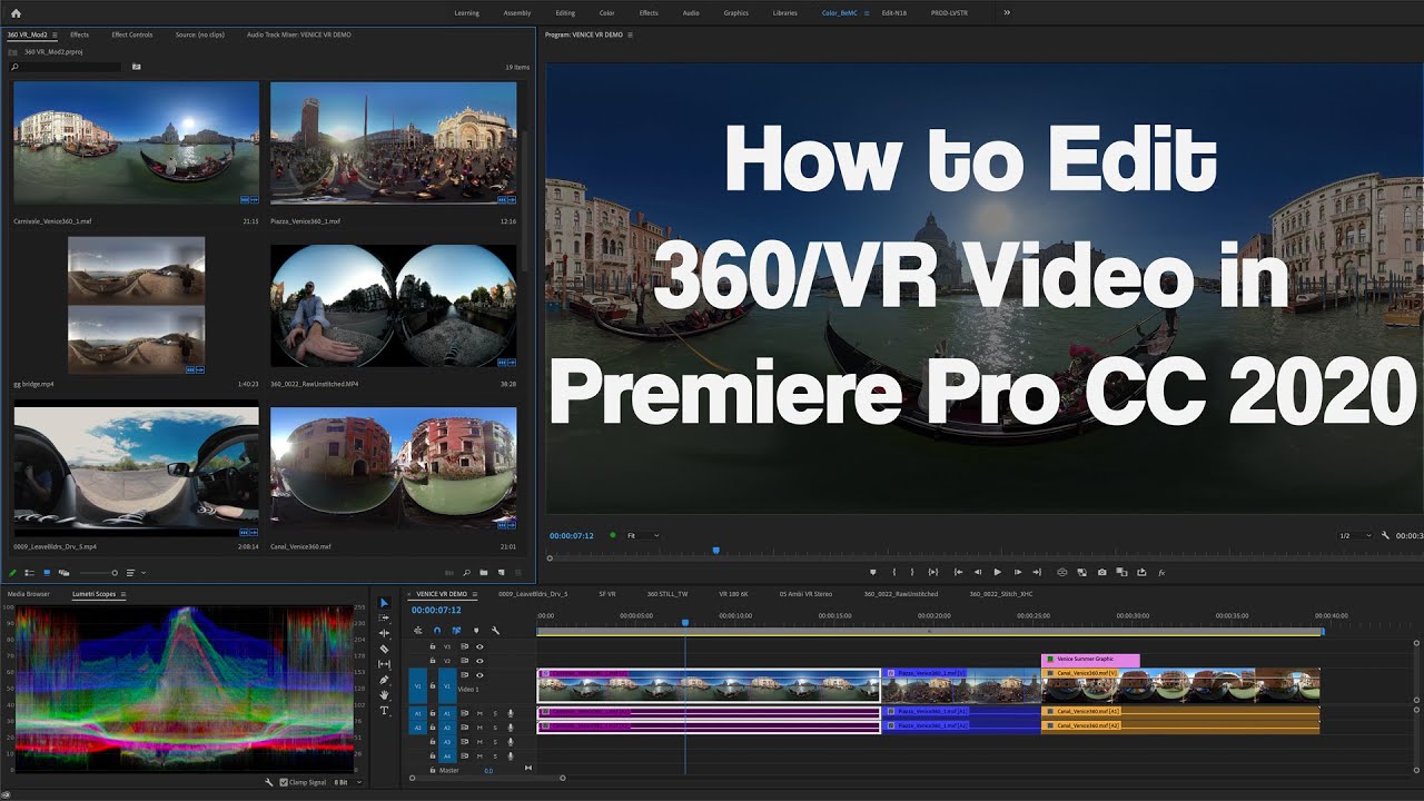 How to Edit 360/VR Video in Premiere Pro CC 2020 (Updated! Pt 1 of 2)