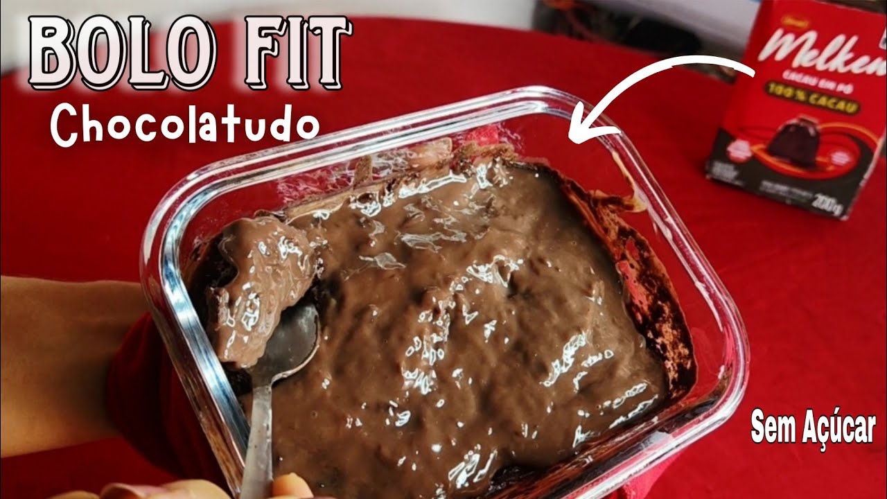 BOLO DE CHOCOLATE FIT COM AVEIA / SEM AÇÚCAR E ÓLEO/ FACIL E DELICIOSO!