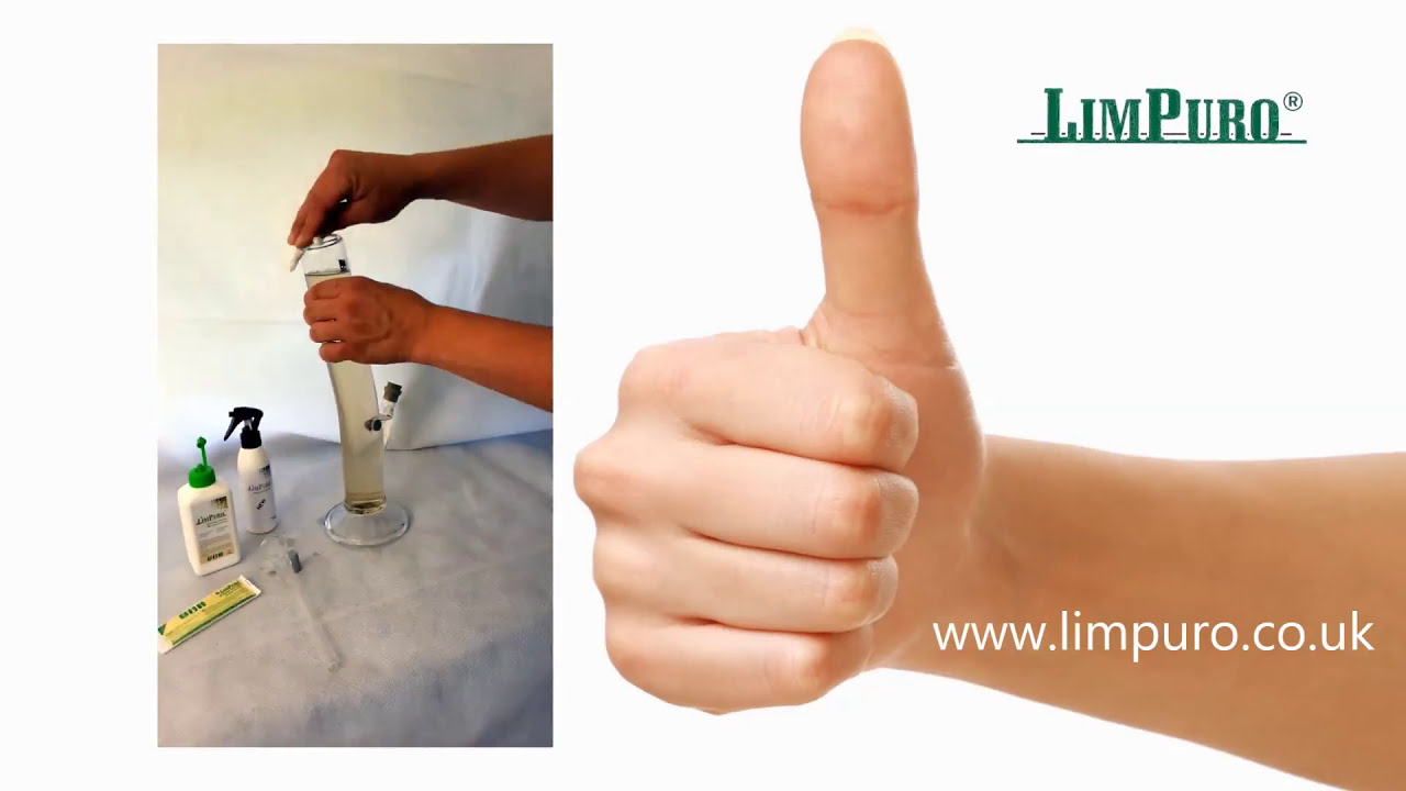 Limpuro B Buddy Bong cleaning system in action avaialble WillyBanjo.com