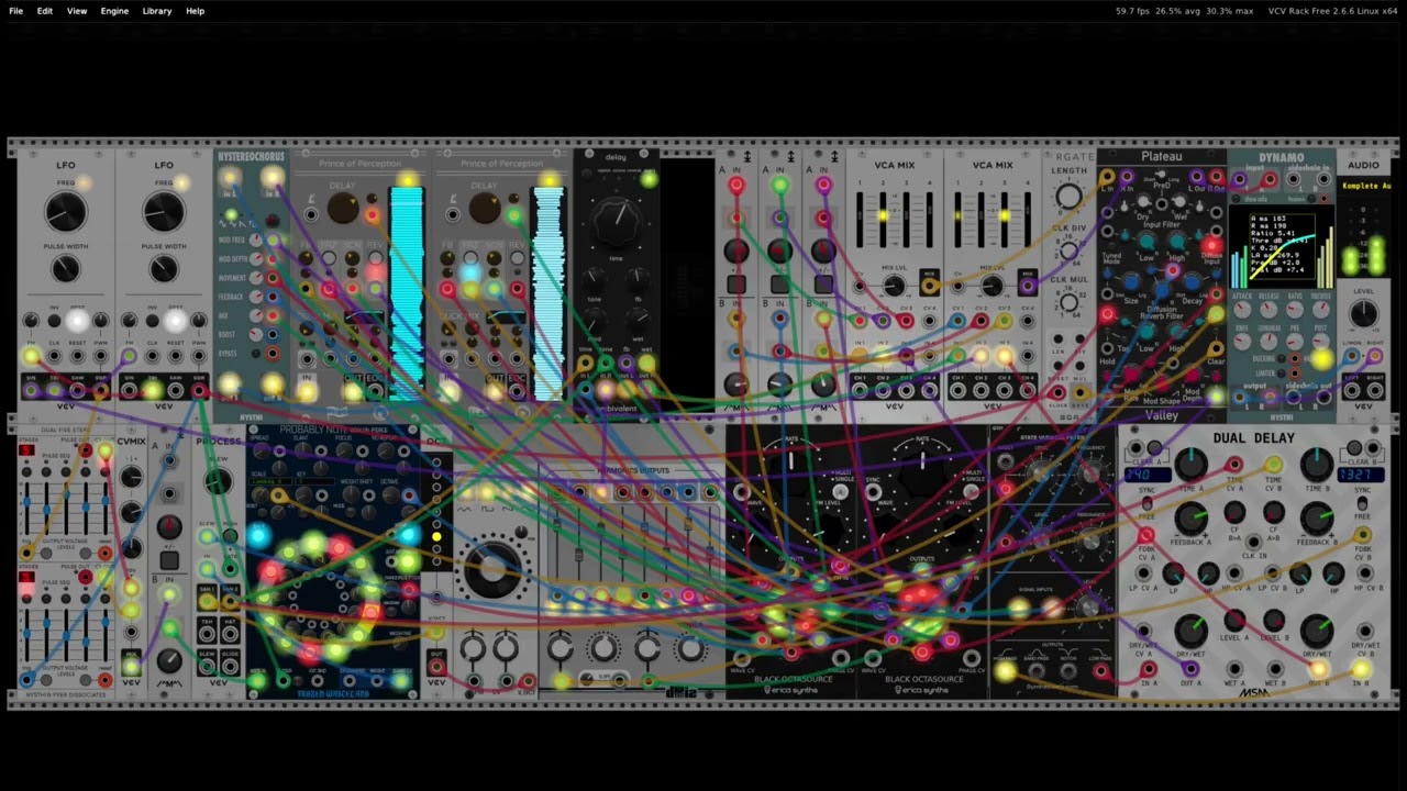Simple Complexity - no-envelope ambient patch with Bohlen-Pierce quantizer #microtonal #vcvrack