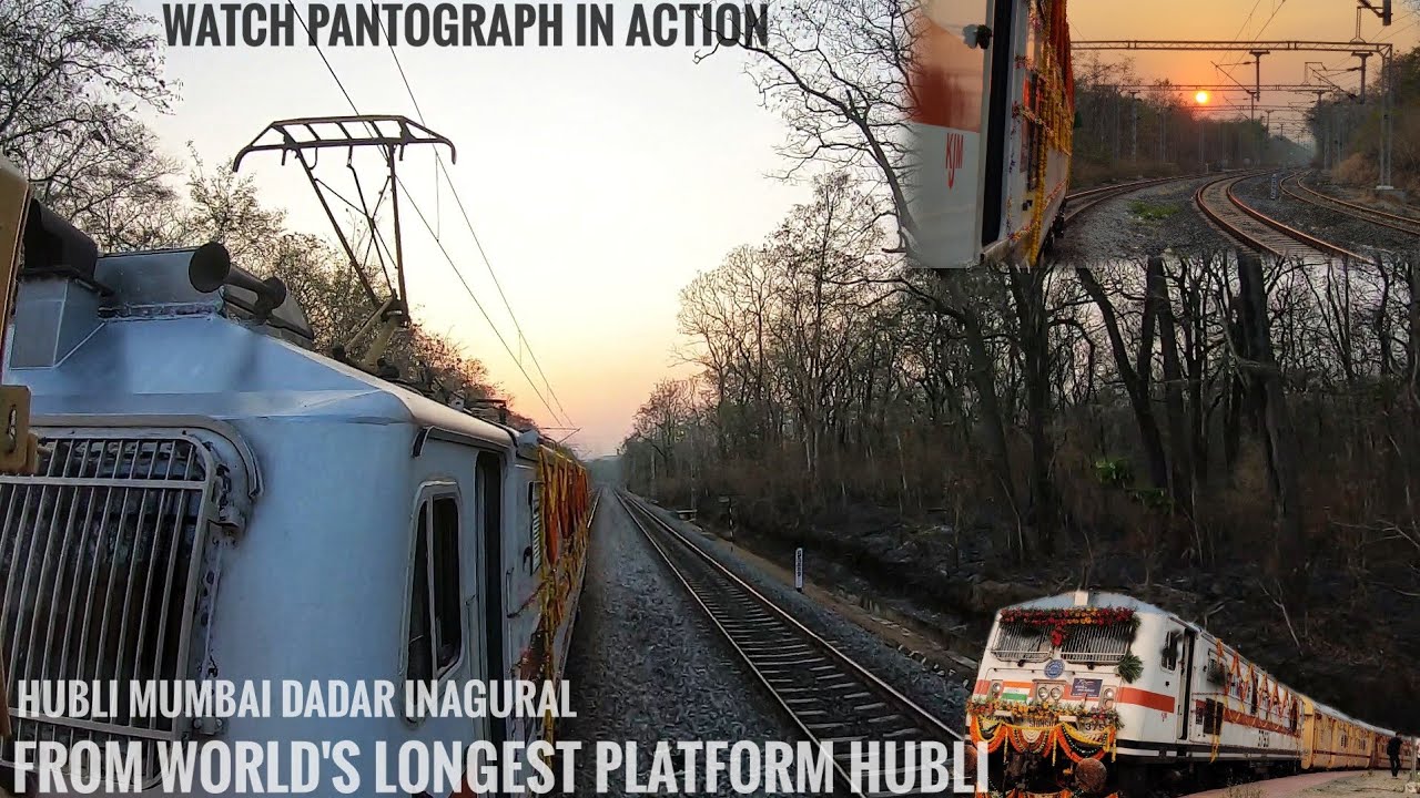 World's longest platform | Action behind WAP7 in forest | flag off, Hubli Dadar Exp | Hubli to Londa