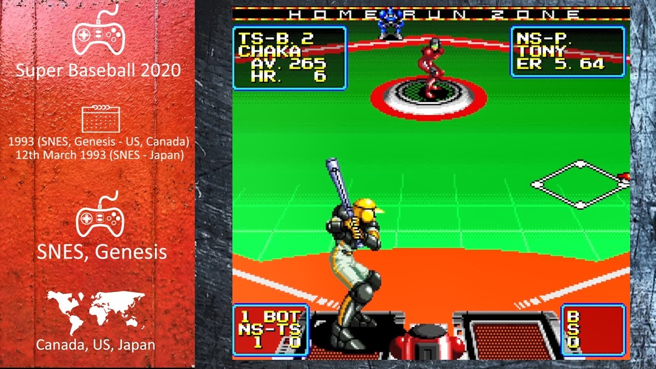 Console Sports Games of 1993 - Super Baseball 2020