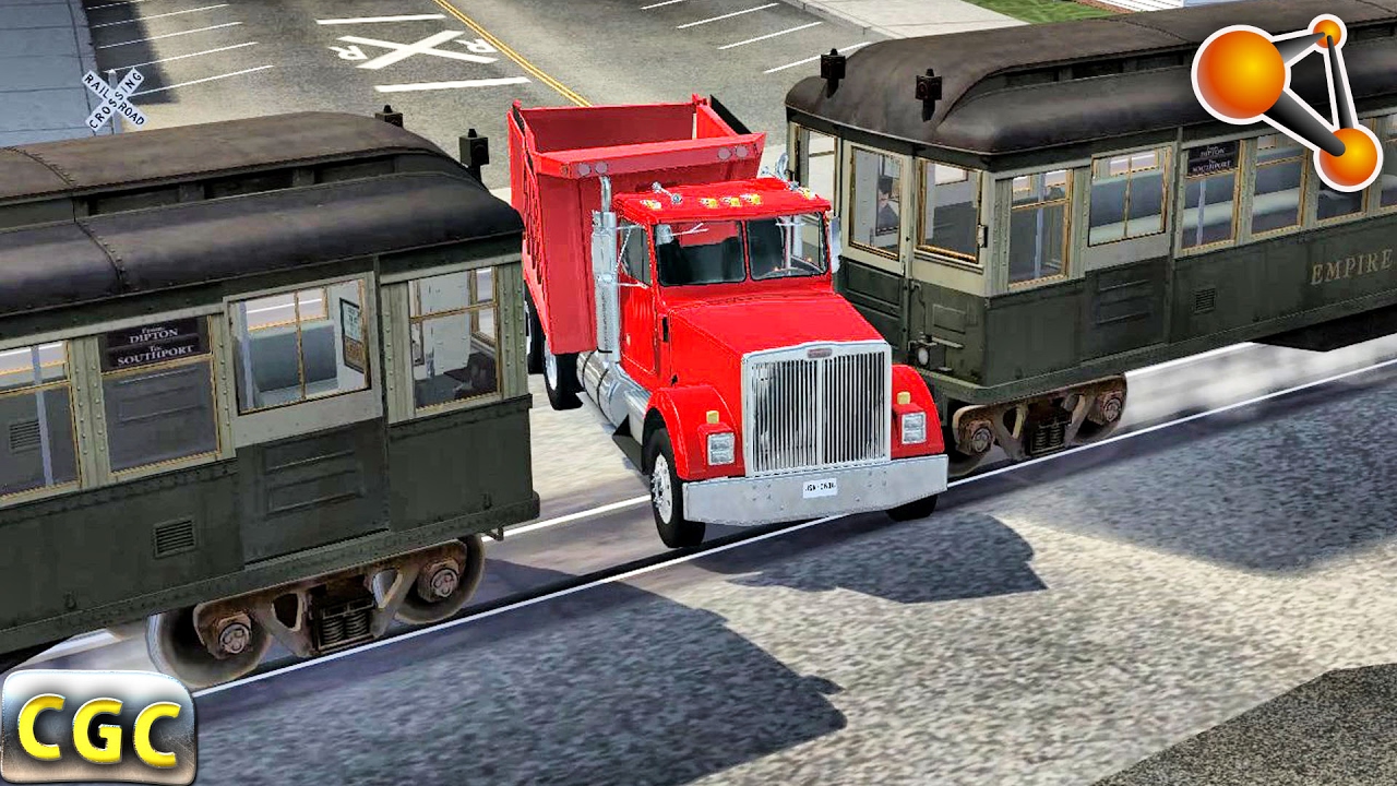 Subway Train railway crossing Crashes BeamNg Drive Part 2 #6