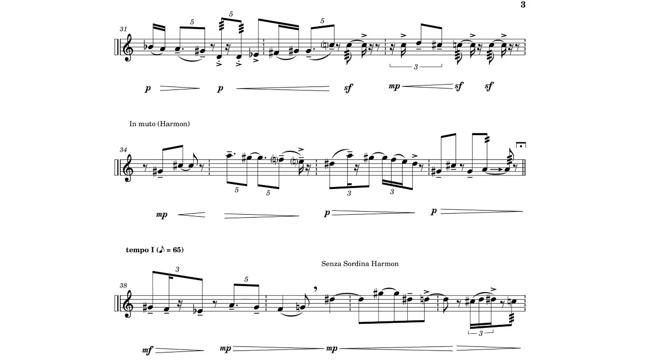 Lorenzo Benigna - Haiku for Trumpet (2024) [Score-Video]