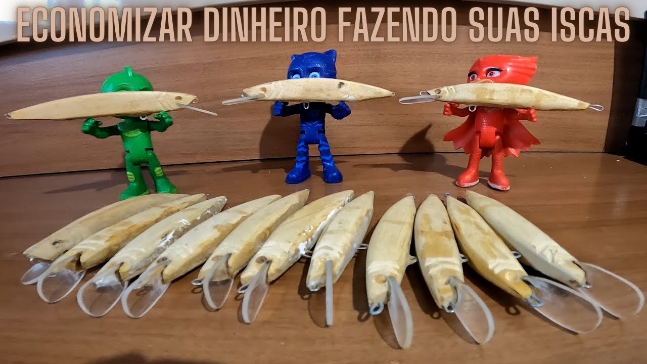 Como fazer isca de madeira, making wooden bait