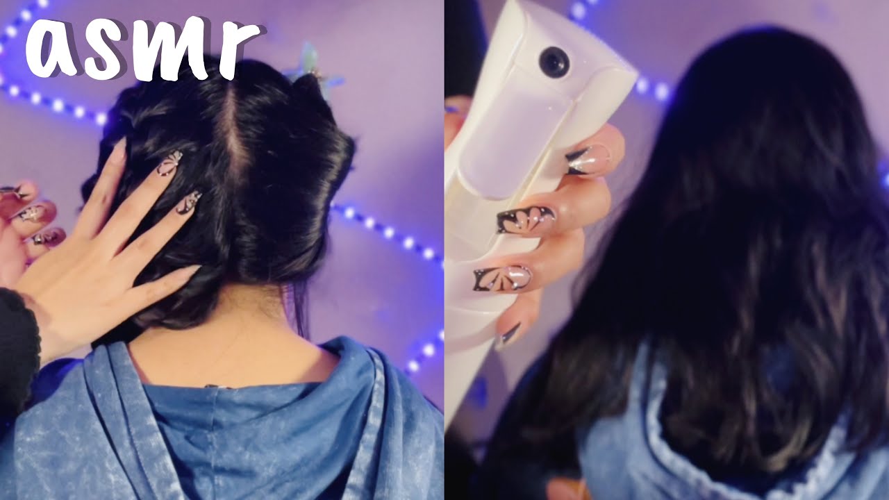 asmr en español CORTE DE CABELLO + PEINADO  súper relajante 💤