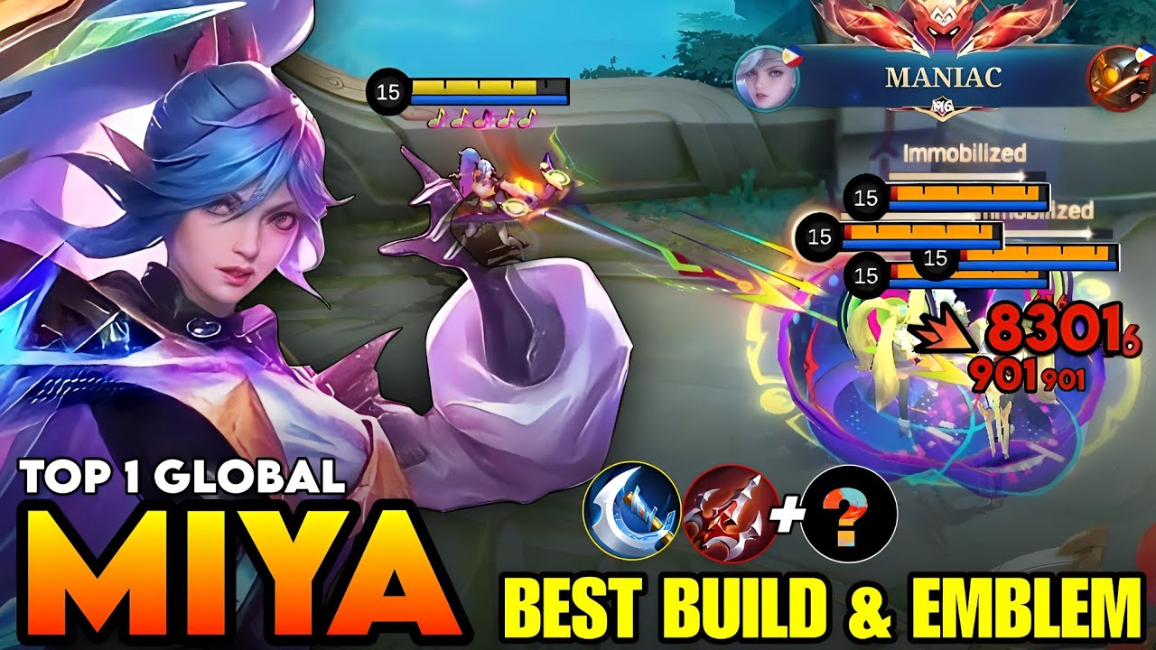 ALMOST SAVAGE!! Miya Best Build & Emblem for Auto 1 Hit Delete - Build Top 1 Global Miya 2026 ~ MLBB