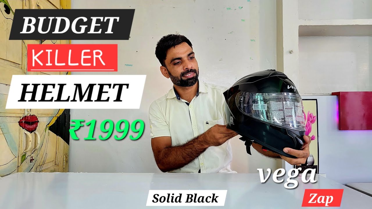  Ye Best hai😍 New Vega Zap Gloss Black Dual Visor | Better Than Vega Rapid? Vega Helmet under 2000 