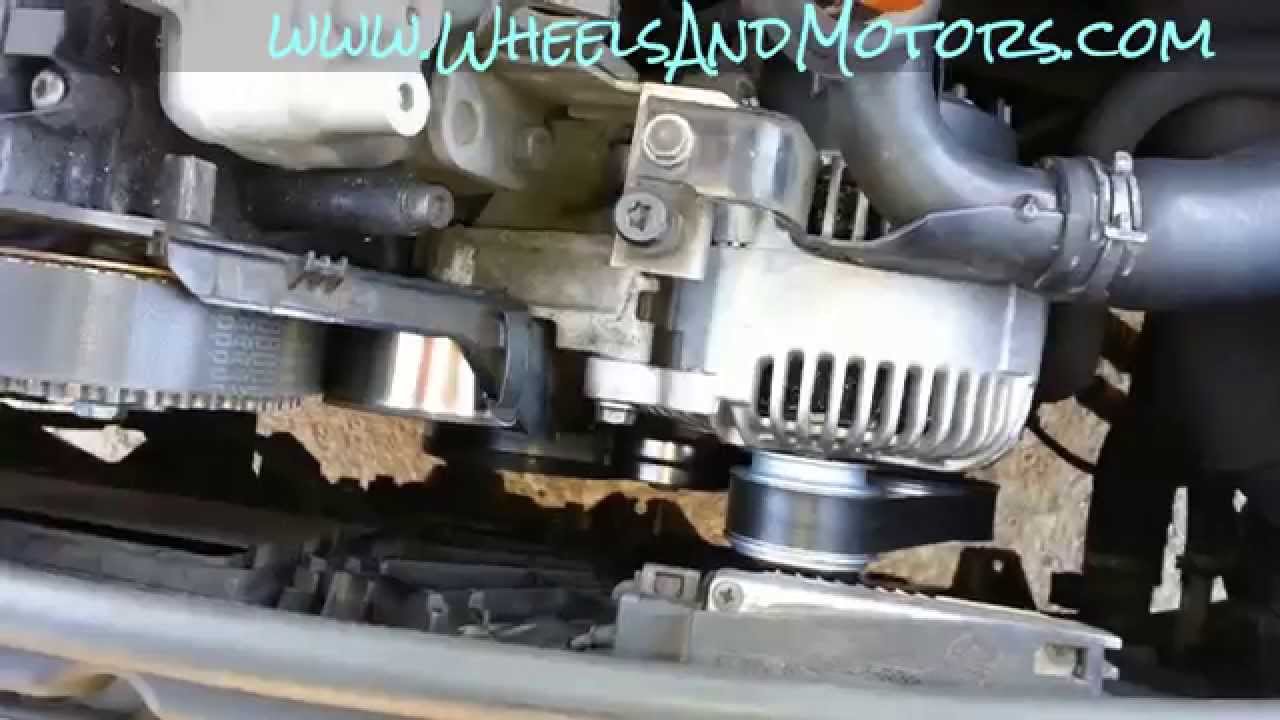 How to replace auxiliary belt (serpentine belt, poly V-belt) for Audi A6 (C6 4F) 2.0 tdi