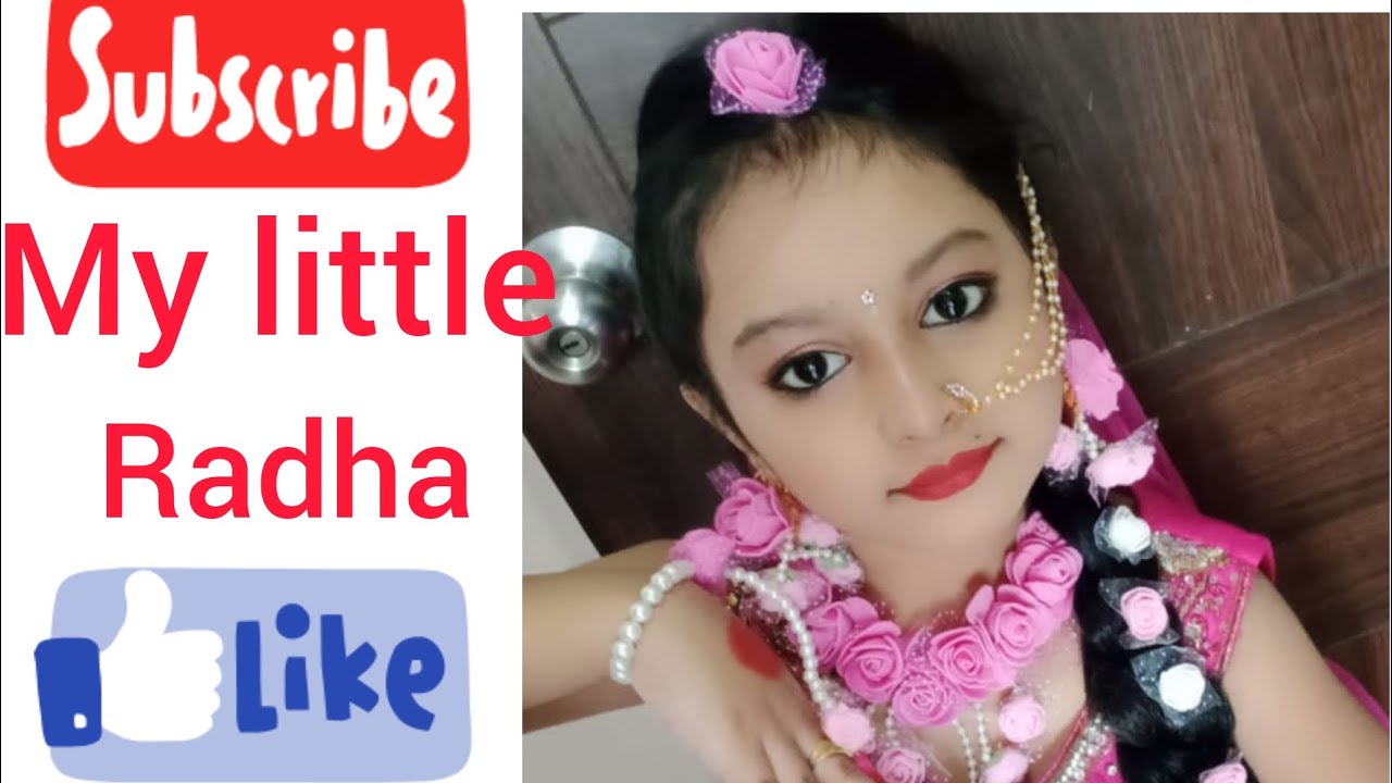 Baby Radha Look 2021/Girl Radha makeup 💄/hair style/Getup