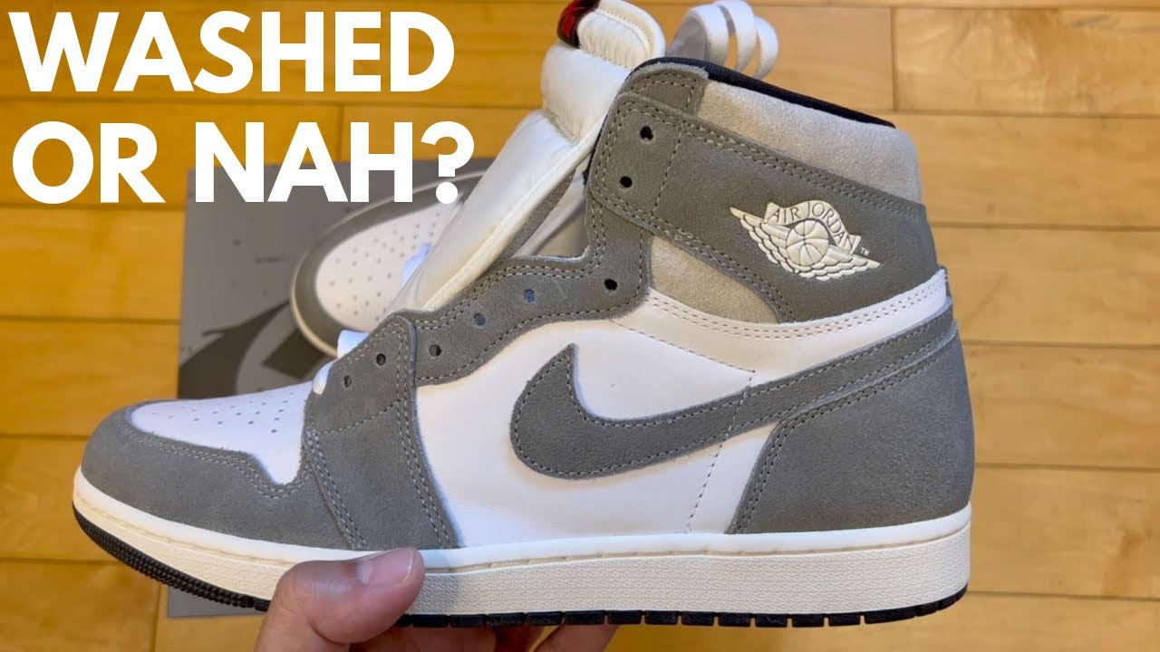 UNBOXING Washed Grey Air Jordan 1 Retro High OG - Are AJ1's Washed? #lowheat