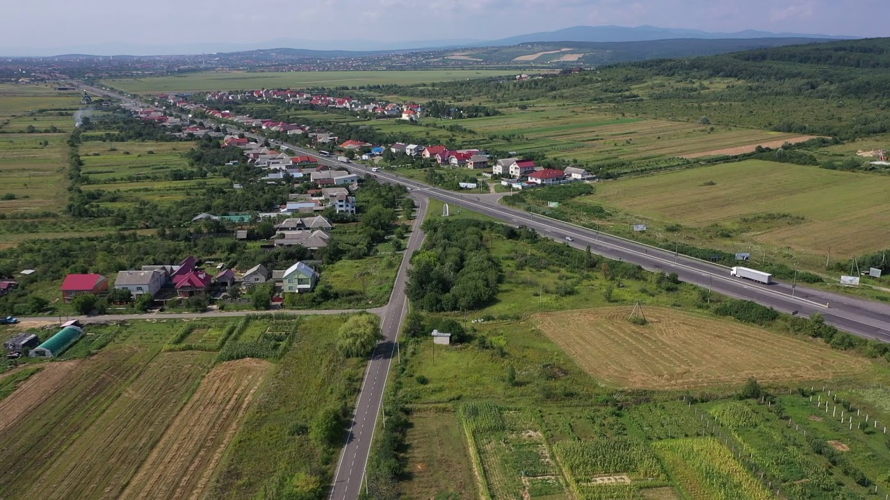Закарпаття з висоти. Села Підгорб та Барвінок