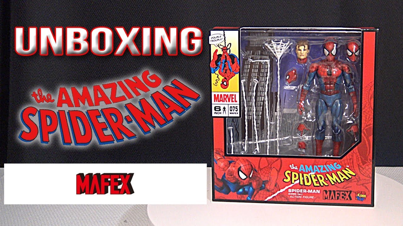 Unboxing Mafex Spiderman No.075 Comic Book Version Action Figure Review