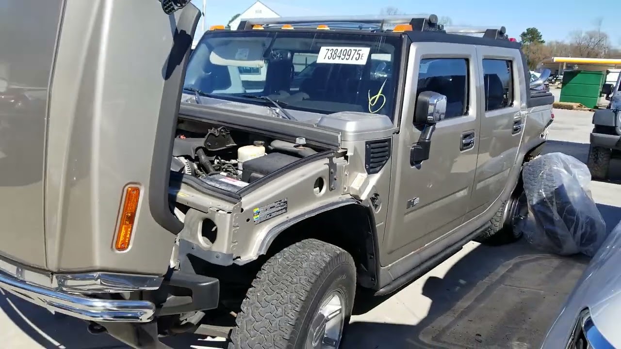 AE1087  2005 HUMMER H2 6.0L LQ4 ENGINE PULLOUT OKAUTOPARTSMS